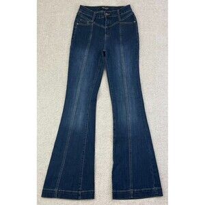 Judy Blue Flared Jeans Women's 3/26 Juniors Flared Fit Stretch Blue Denim